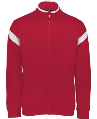 Holloway 229579 Limitless Full-Zip Jacket in Scarlet/ white/ scarlet