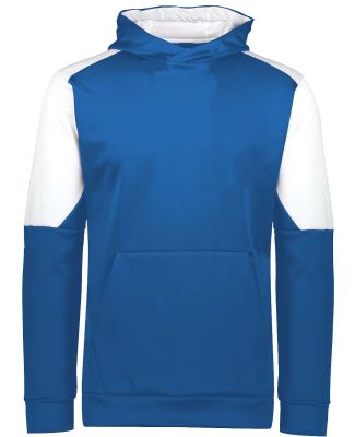Holloway 222640 Youth Blue Chip Hooded Sweatshirt in Royal/ white