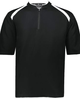 Holloway 229681 Youth Clubhouse Short Sleeve Quart in Black/ white