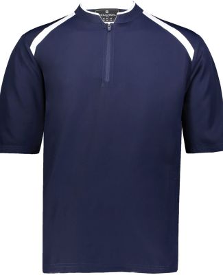 Holloway 229681 Youth Clubhouse Short Sleeve Quart in Navy/ white