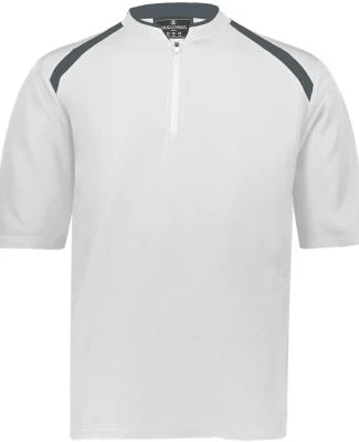 Holloway 229681 Youth Clubhouse Short Sleeve Quart in White/ graphite
