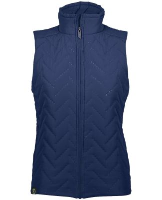 Holloway 229713 Women's Repreve® Eco Quilted Vest in Navy