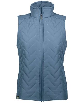 Holloway 229713 Women's Repreve® Eco Quilted Vest in Storm