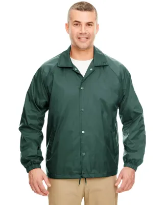 8944 UltraClub® Adult Nylon Coaches Jacket  FOREST GREEN