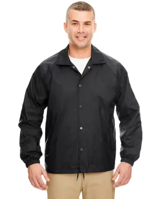 8944 UltraClub® Adult Nylon Coaches Jacket  in Black