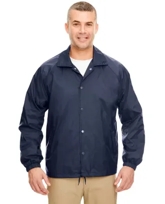 8944 UltraClub® Adult Nylon Coaches Jacket  in Navy