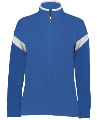 Holloway 229779 Women's Limitless Full-Zip Jacket in Royal/ white/ royal