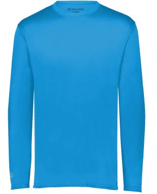 Holloway 222823 Youth Momentum Long Sleeve T-Shirt in Power blue