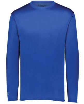 Holloway 222823 Youth Momentum Long Sleeve T-Shirt in Royal