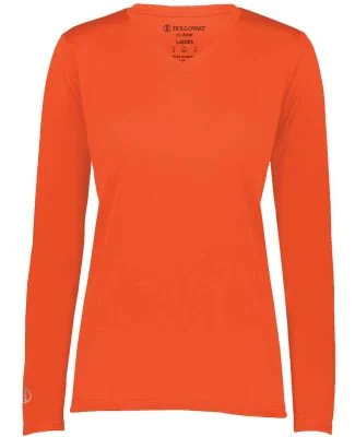 Holloway 222824 Women's Momentum Long Sleeve V-Nec in Orange