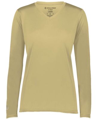Holloway 222824 Women's Momentum Long Sleeve V-Nec in Vegas gold