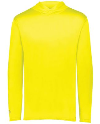 Holloway 222831 Youth Momentum Hooded Long Sleeve  in Safety yellow