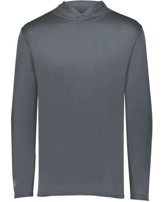 Holloway 222831 Youth Momentum Hooded Long Sleeve  in Graphite