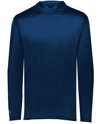Holloway 222831 Youth Momentum Hooded Long Sleeve  in Navy