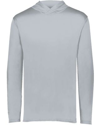 Holloway 222831 Youth Momentum Hooded Long Sleeve  in Silver