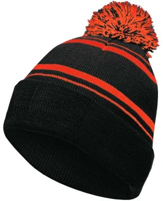 Holloway 223860 8 1/2" Homecoming Beanie in Black/ orange