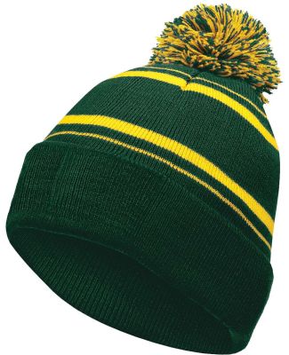 Holloway 223860 8 1/2" Homecoming Beanie in Forest/ light gold