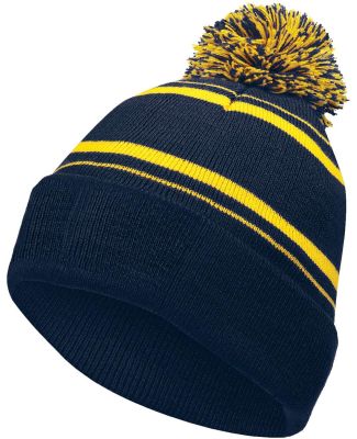 Holloway 223860 8 1/2" Homecoming Beanie in Navy/ light gold