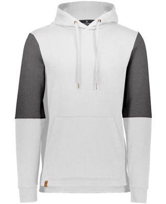 Holloway 222581 All-American Team Fleece Colorbloc in White/ carbon heather