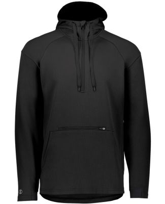 Holloway 222584 Limitless Quarter-Zip Hooded Pullo in Black
