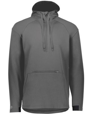 Holloway 222584 Limitless Quarter-Zip Hooded Pullo in Carbon