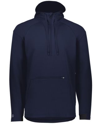 Holloway 222584 Limitless Quarter-Zip Hooded Pullo in Navy