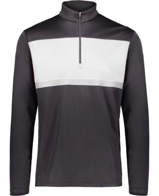 Holloway 222591 Prism Bold Quarter-Zip Pullover in Black/ white
