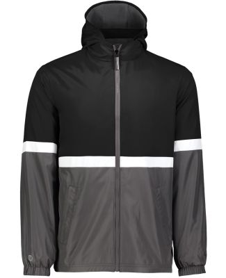 Holloway 229587 Turnabout Reversible Hooded Jacket in Black/ carbon