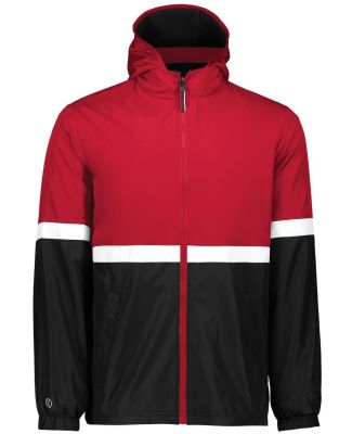 Holloway 229587 Turnabout Reversible Hooded Jacket in Scarlet/ black