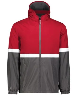 Holloway 229587 Turnabout Reversible Hooded Jacket in Scarlet/ carbon