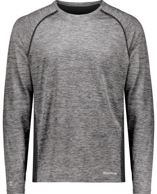 Holloway 222570 Electrify CoolCore® Long Sleeve T in Black heather