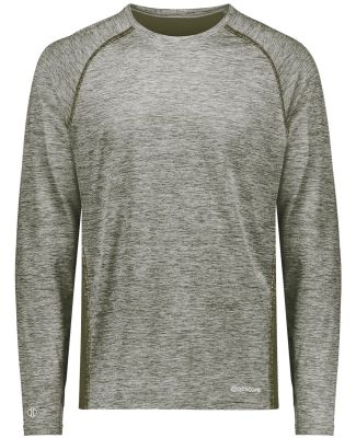 Holloway 222570 Electrify CoolCore® Long Sleeve T in Olive heather