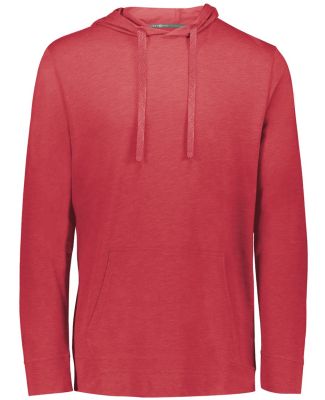 Holloway 222577 Repreve® Eco Hooded Sweatshirt in Scarlet heather