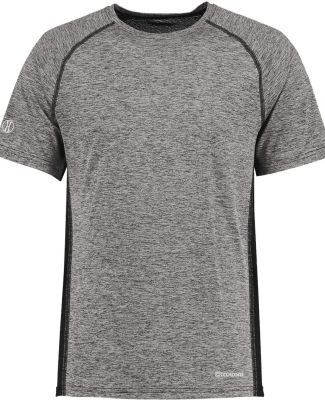 Holloway 222671 Youth Electrify CoolCore® T-Shirt in Black heather