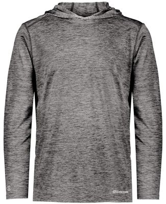 Holloway 222689 Youth Electrify CoolCore® Hooded  in Black heather