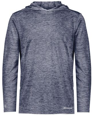 Holloway 222689 Youth Electrify CoolCore® Hooded  in Navy heather