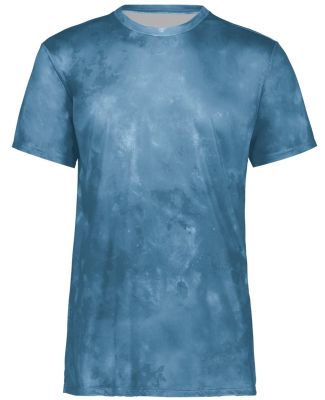 Holloway 222696 Youth Cotton-Touch Cloud T-Shirt in Columbia blue cloud print