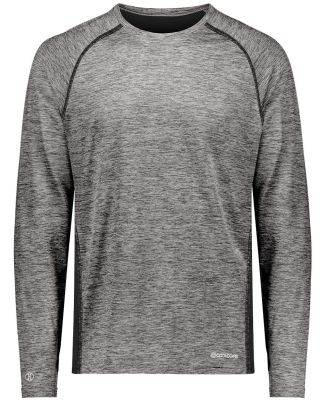 Holloway 222670 Youth Electrify CoolCore® Long Sl in Black heather