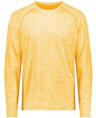 Holloway 222670 Youth Electrify CoolCore® Long Sl in Gold heather