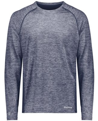 Holloway 222670 Youth Electrify CoolCore® Long Sl in Navy heather
