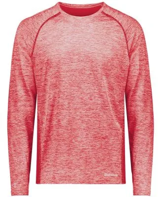 Holloway 222670 Youth Electrify CoolCore® Long Sl in Scarlet heather