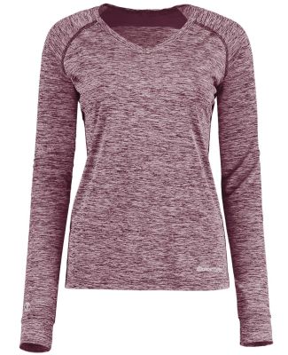 Holloway 222770 Women's Electrify CoolCore® Long  in Maroon heather
