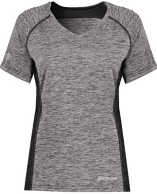 Holloway 222771 Women's Electrify CoolCore® V-Nec in Black heather