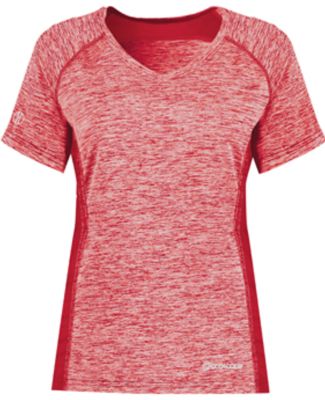 Holloway 222771 Women's Electrify CoolCore® V-Nec in Scarlet heather