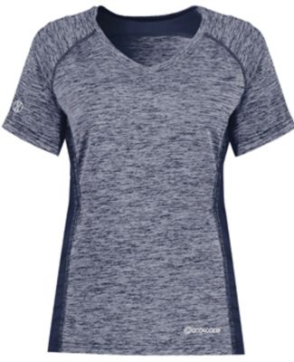 Holloway 222771 Women's Electrify CoolCore® V-Nec in Navy heather
