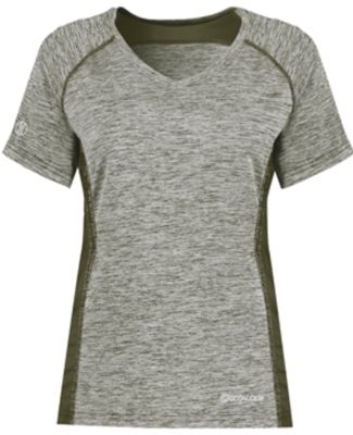 Holloway 222771 Women's Electrify CoolCore® V-Nec in Dark green heather