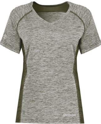 Holloway 222771 Women's Electrify CoolCore® V-Nec in Olive heather