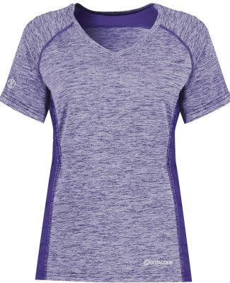 Holloway 222771 Women's Electrify CoolCore® V-Nec in Purple heather