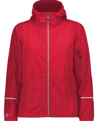 Holloway 229782 Women's Packable Hooded Jacket in Scarlet