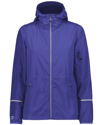 Holloway 229782 Women's Packable Hooded Jacket in Purple